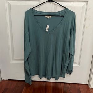NWT Madewell Softfade Cotton V-Neck Relaxed Tee